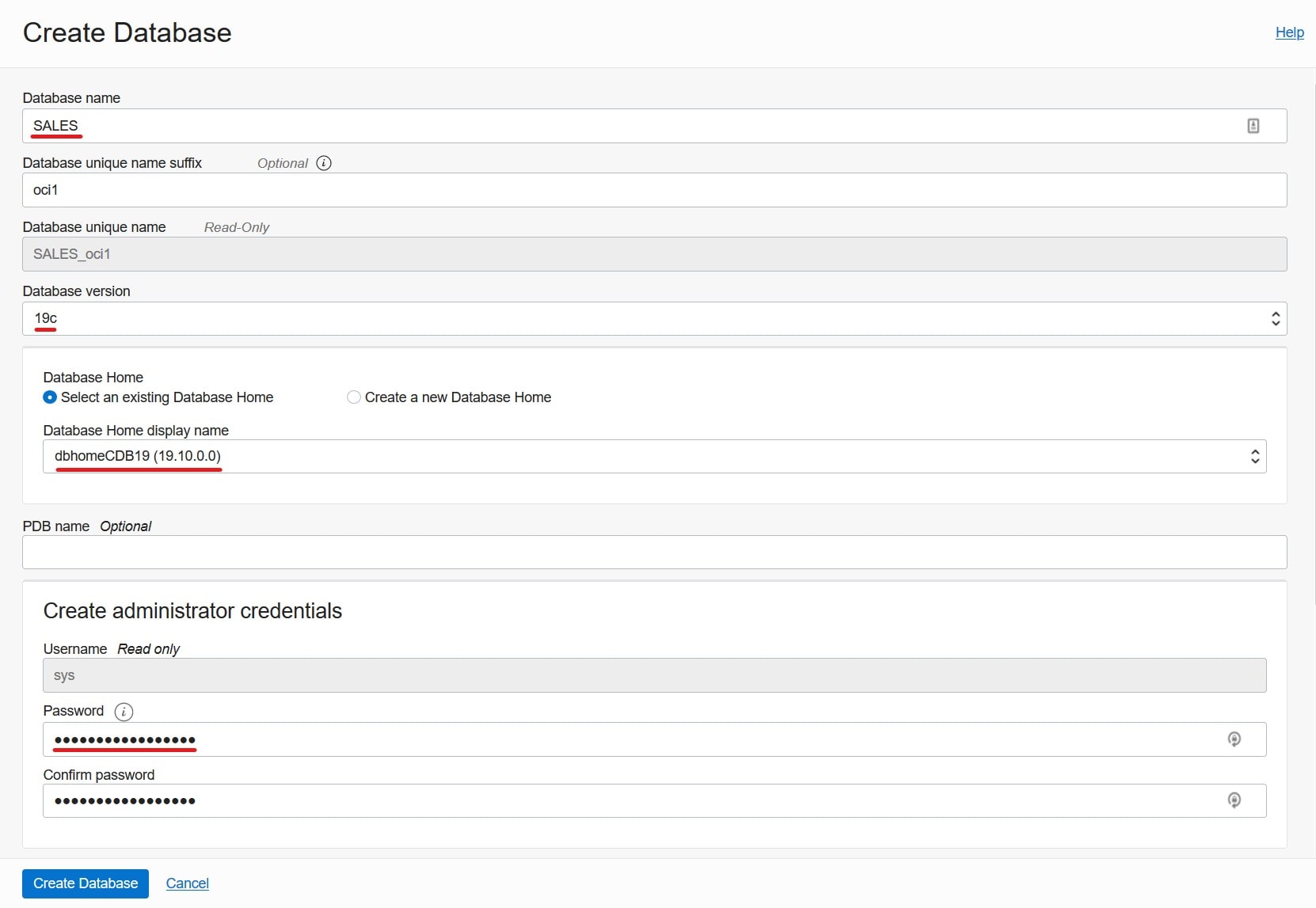 When using Zero Downtime Migration (ZDM) to migrate to Exadata DB System (ExaCS) be sure to create the target placeholder database in the correct manner.